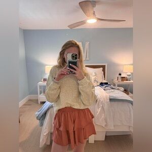 Aerie Burnt Orange Mini Skirt